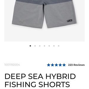 NWT- Pelagic- Deep Sea Angler Hybrid Short